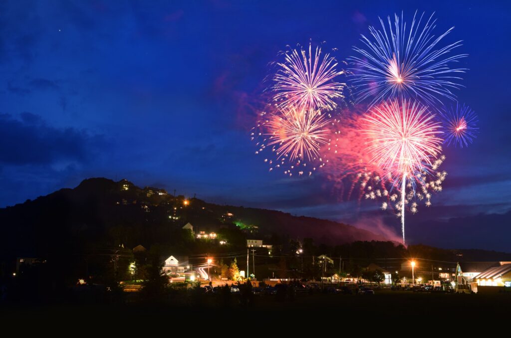 Fireworks in the Village Beech Mountain Resort