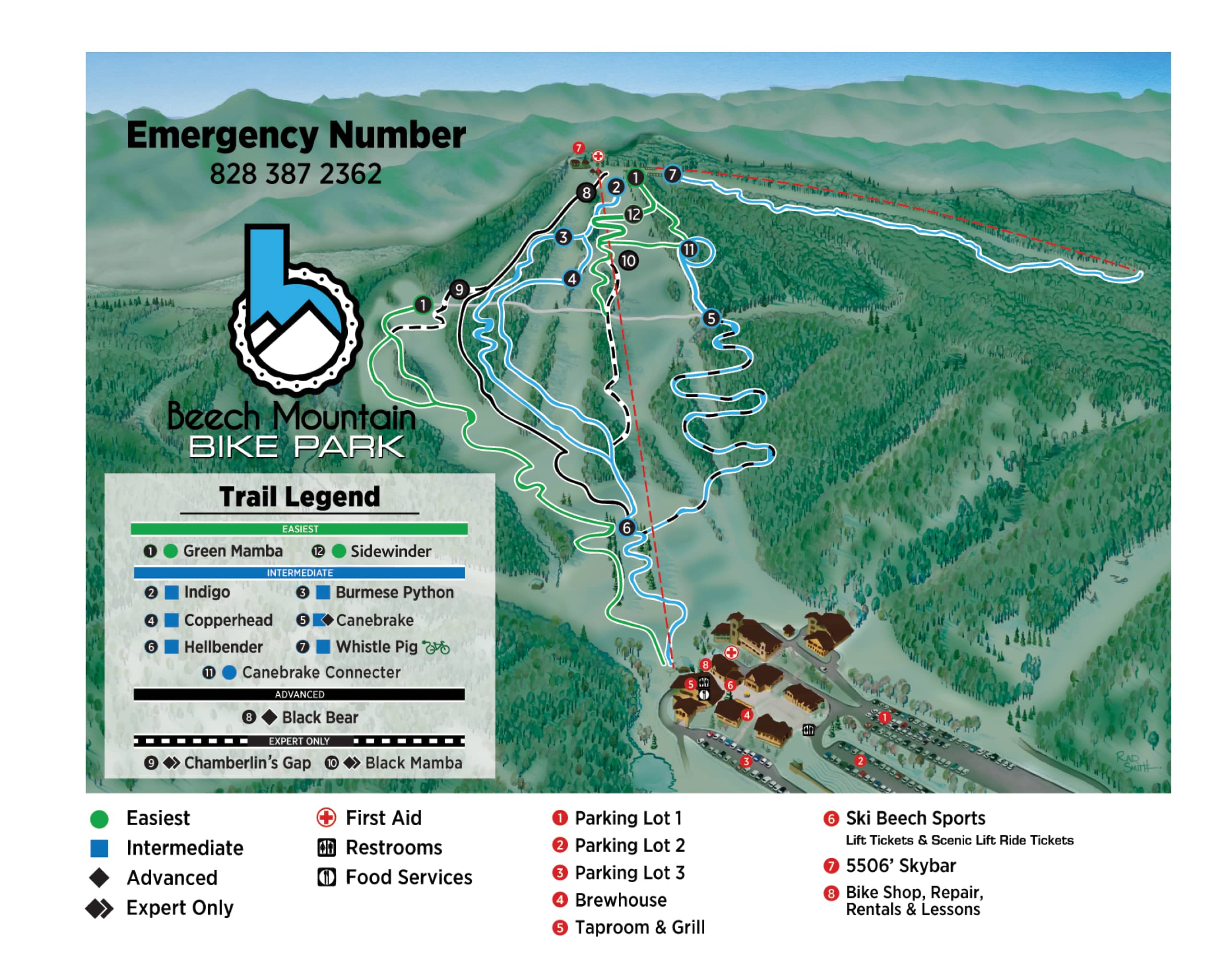 hebzuchtig Regulatie Automatisering Summer Trail Map - Beech Mountain Resort