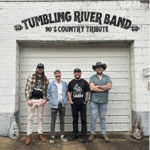 Tumbling river band standing together.
